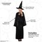 UNDERWRAPS Womens Witch Cape Set - Witch Cape & Witch Hat Set, Witch Wizard Cloak & Hat for Halloween, Easy Witch Costume for Women